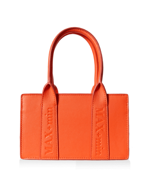 MAX+min MIMI Crossbody Flame - Limited edition orange leather crossbody bag
